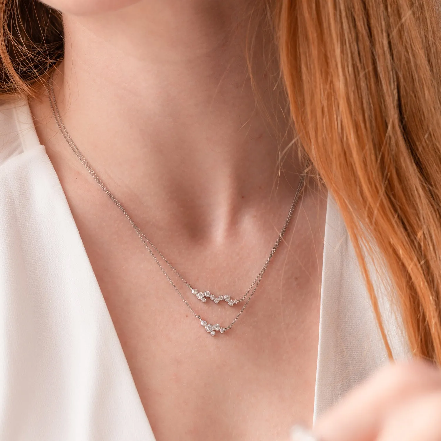 14k Gold Stargazer Five Diamond Pendant