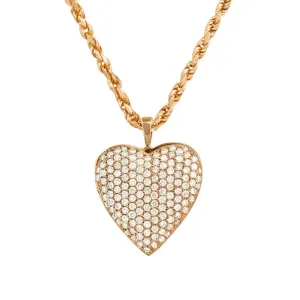 14k Rose Gold Heart Pendant 1.19 Ctw