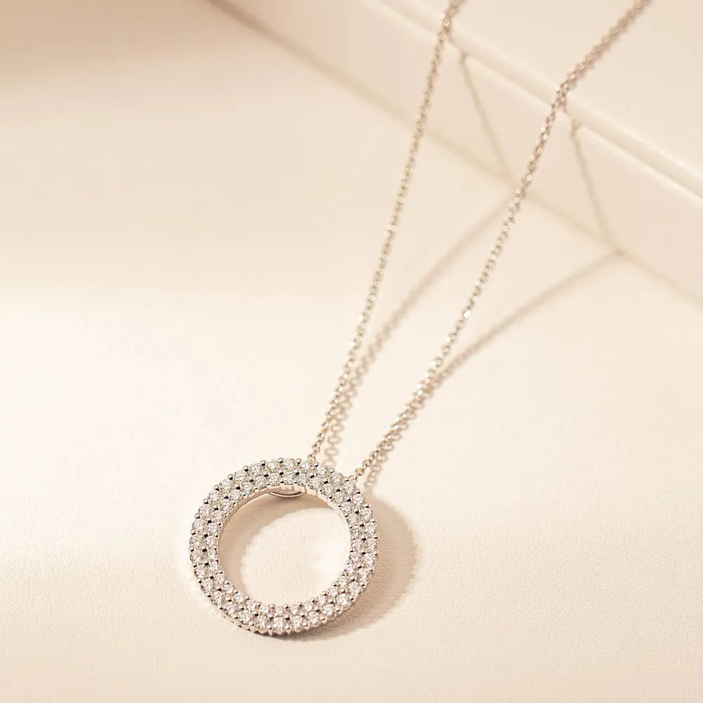 18ct White Gold 1.10ct Diamond Apollo Necklace