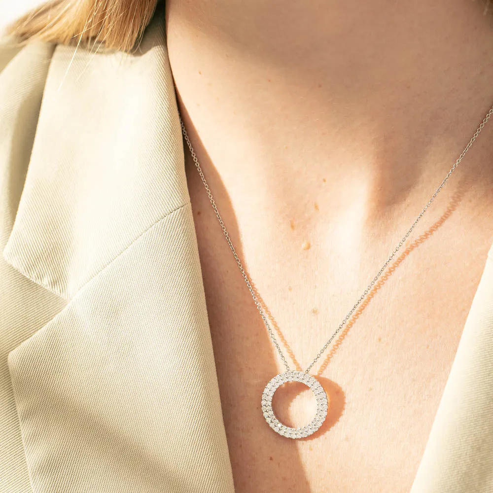 18ct White Gold 1.10ct Diamond Apollo Necklace