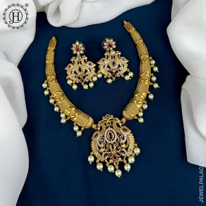 Antique stone necklace and earring latest collection of stone necklace