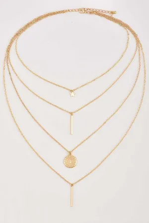 Boho Multi-Layered Pendant Necklace