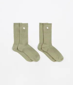 Carhartt Madison Socks (2 Pack) - Yucca / White