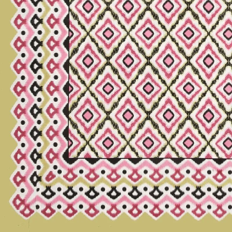 Ceyda Printed Bedsheet - Pink