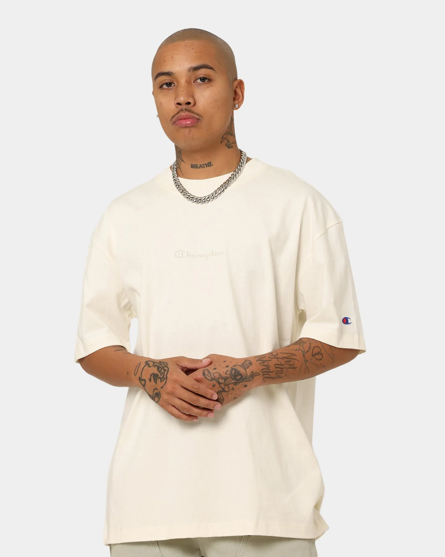 Champion Heritage New Script T-Shirt Chalk White
