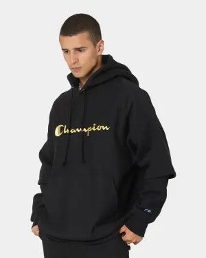 Champion Reverse Weave Double Layer Hoodie Black/Gold