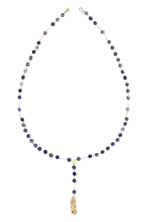 Chan Luu Rosary Style Feather Pendant Necklace (Pre-Order)