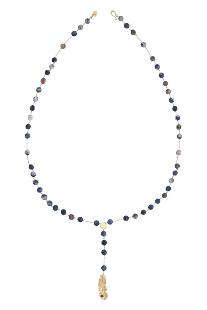 Chan Luu Rosary Style Feather Pendant Necklace (Pre-Order)