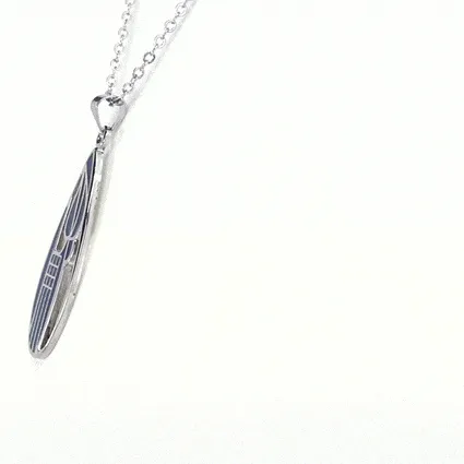 Charles Rennie Mackintosh Tulip and Lattice Pendant Necklace - Blue