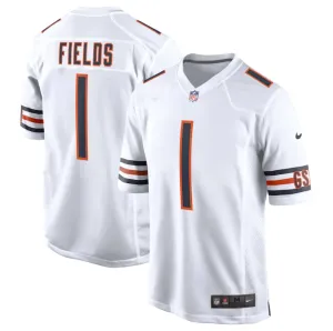 Chicago Bears Justin Fields Youth Nike White Replica Game Jersey