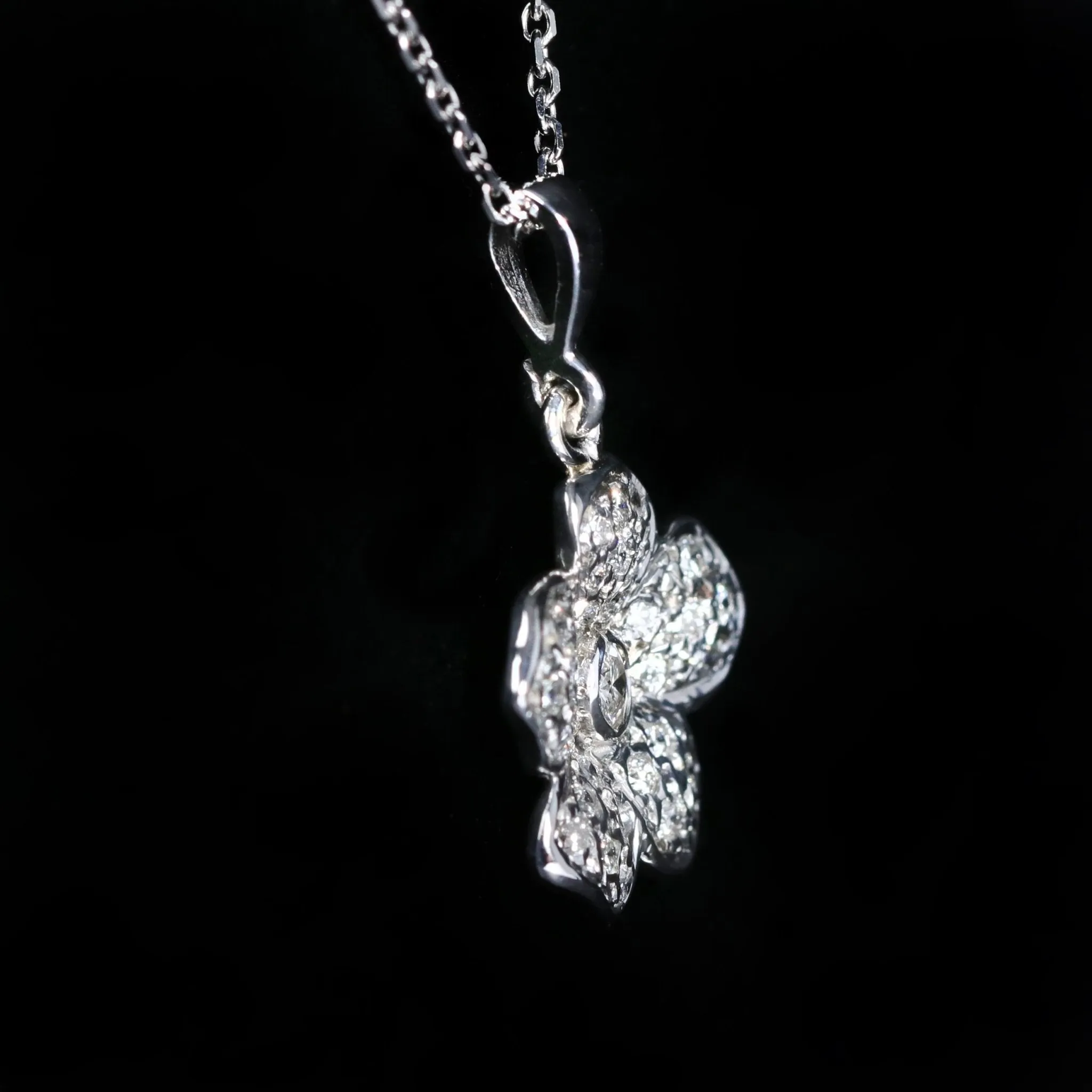 Estate 0.50 CTW Diamond Flower Pendant