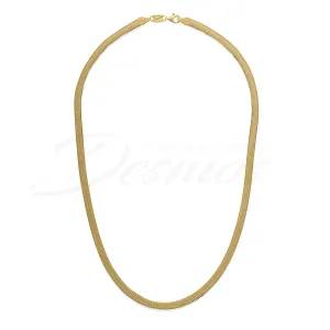 Gold-plated Herringbone Necklace 16"