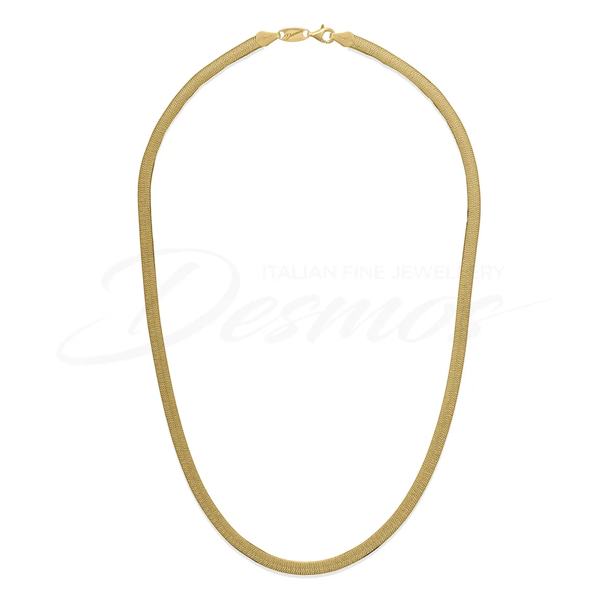 Gold-plated Herringbone Necklace 16"