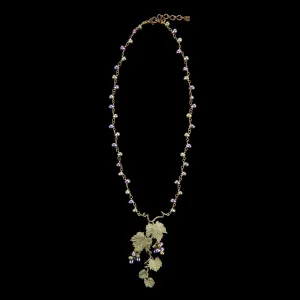 Grape Vines Necklace - Single Pearl