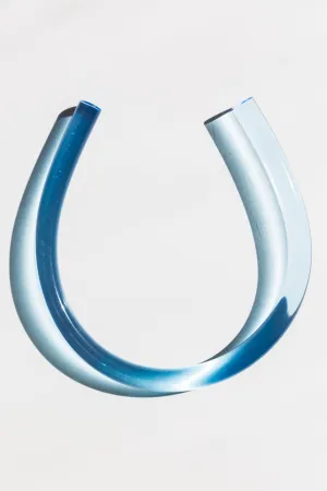 Horseshoe Necklace in Blue