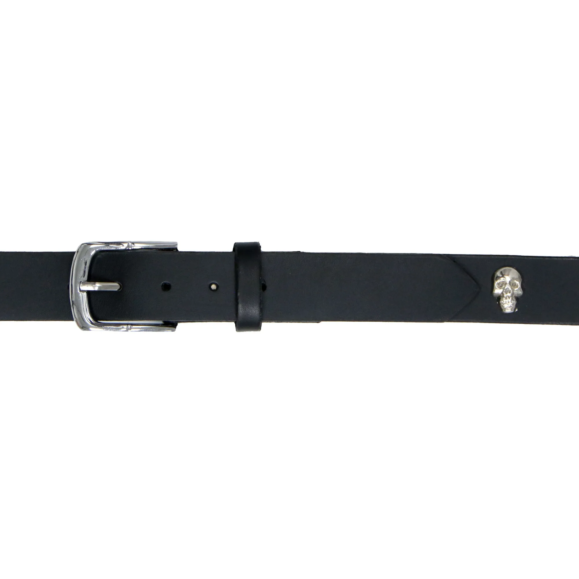 Hot Leathers Full Skull Black Leather Belt BLA1042