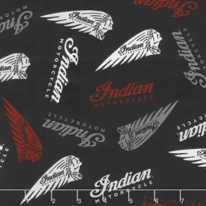 Indian Motorcycle - Logos Black Yardage