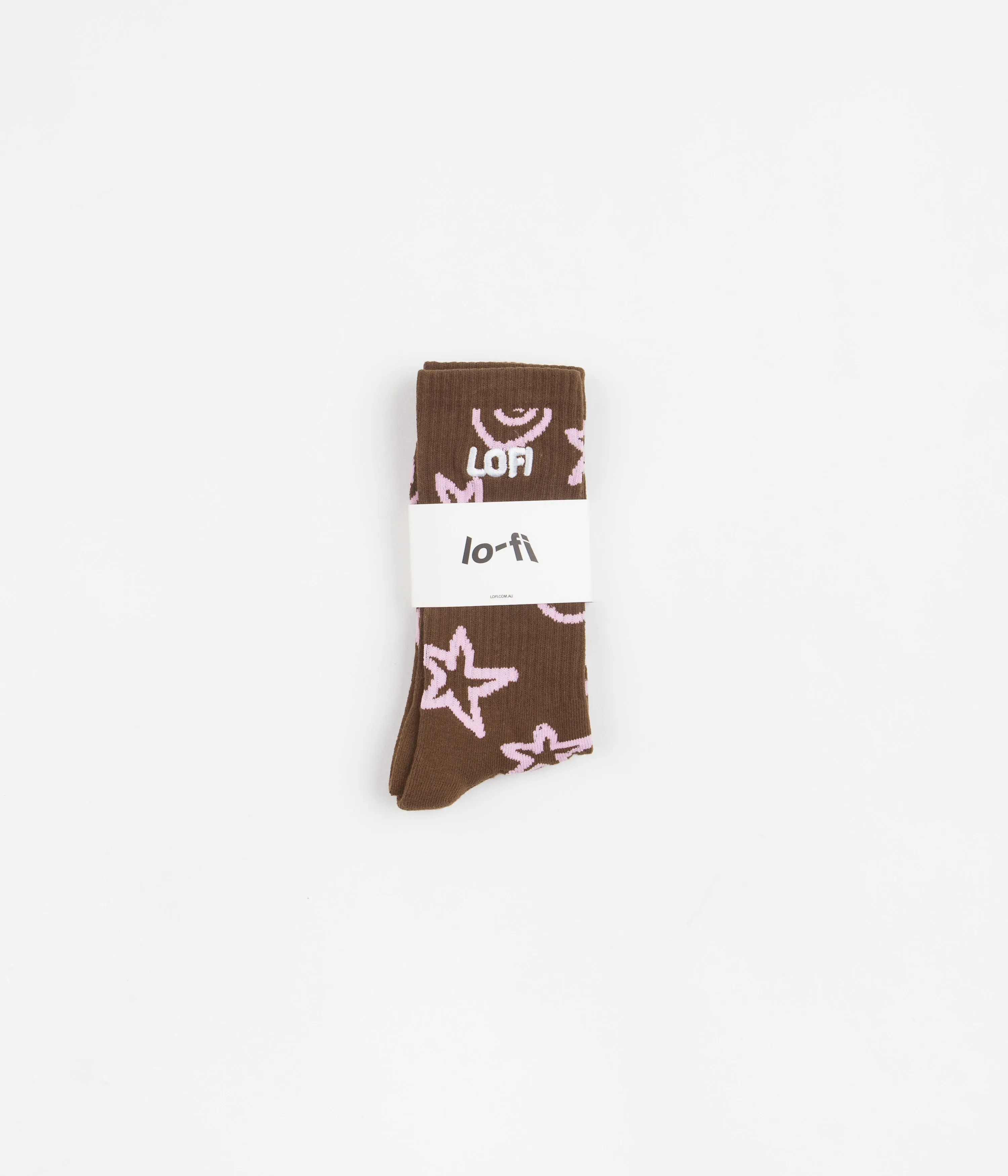 Lo-Fi Shapes Socks - Brown