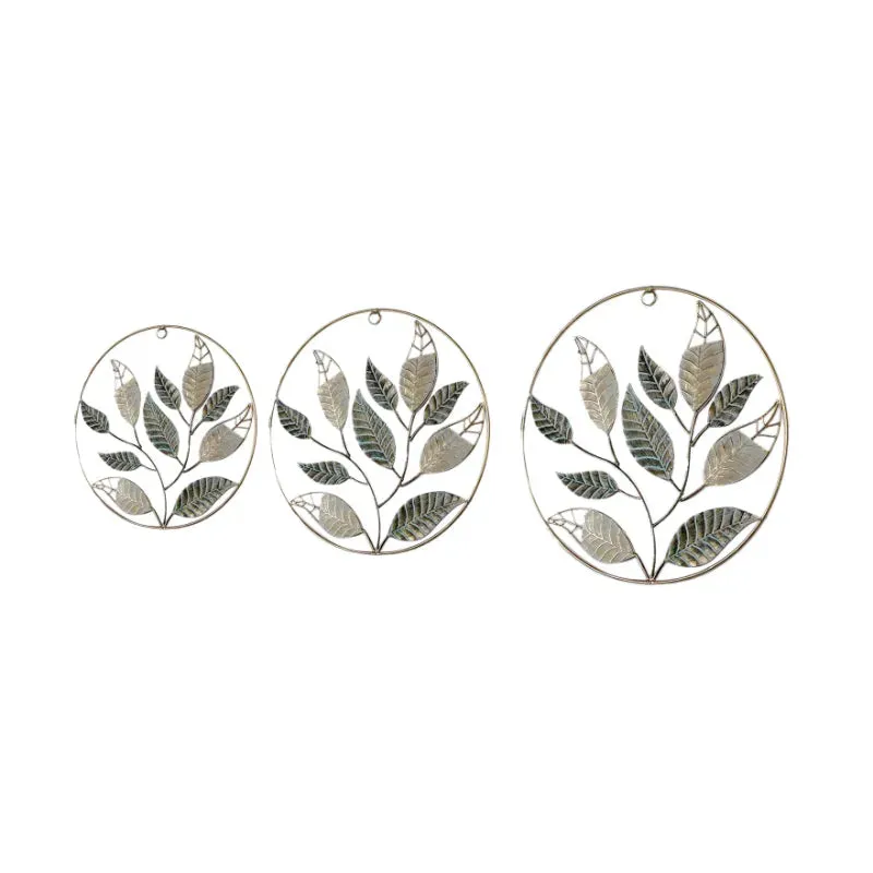 Mango Leaves Wall Decor | Set of 3 | 15 x 15  inches