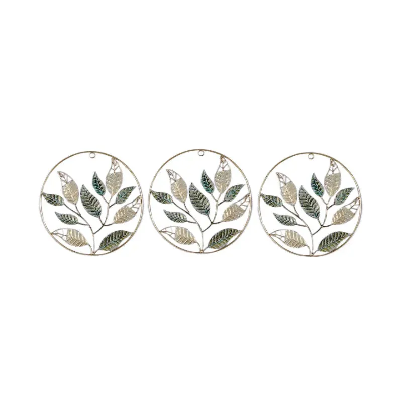 Mango Leaves Wall Decor | Set of 3 | 15 x 15  inches