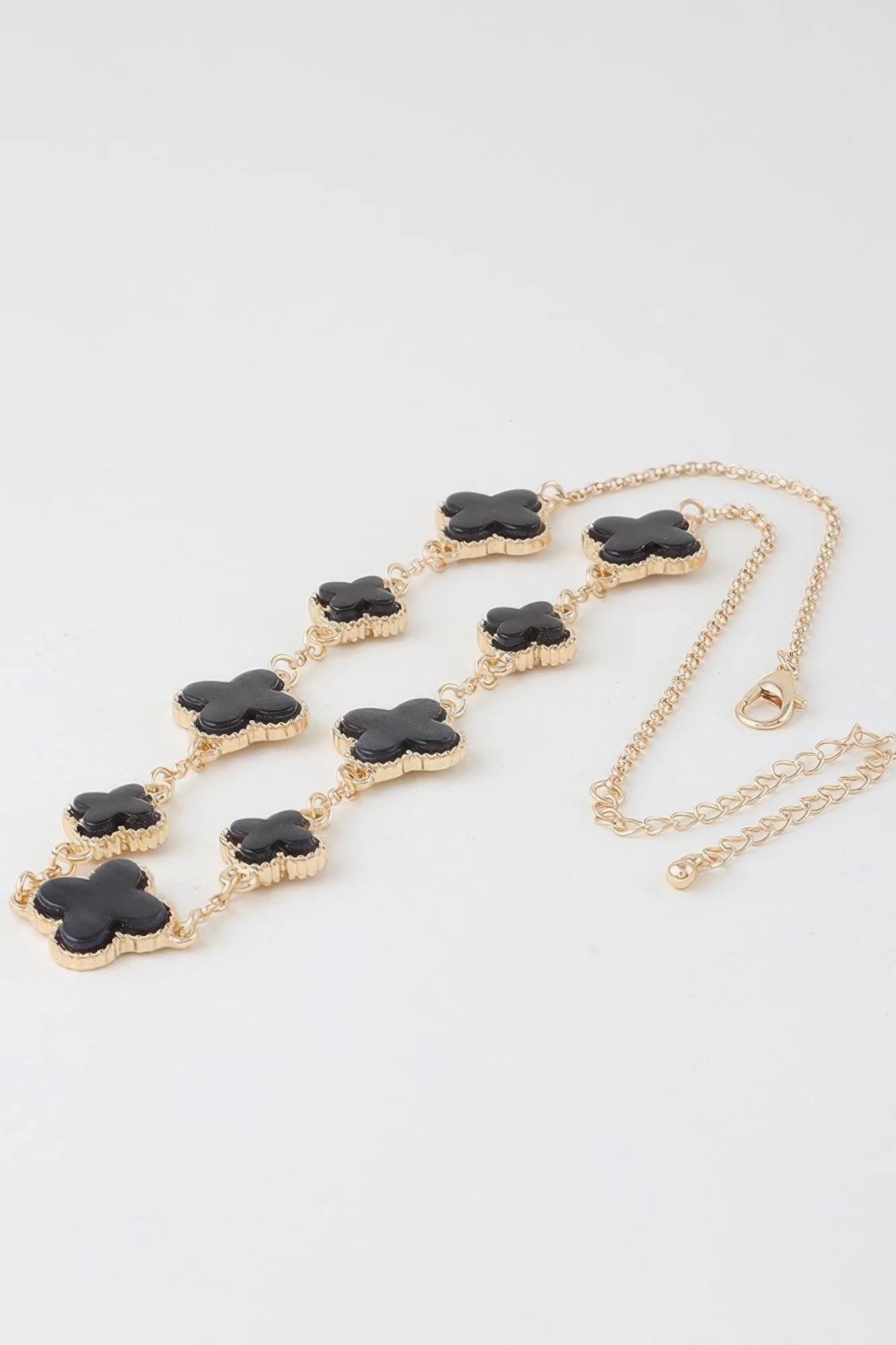 Multi Stone Clover Necklace
