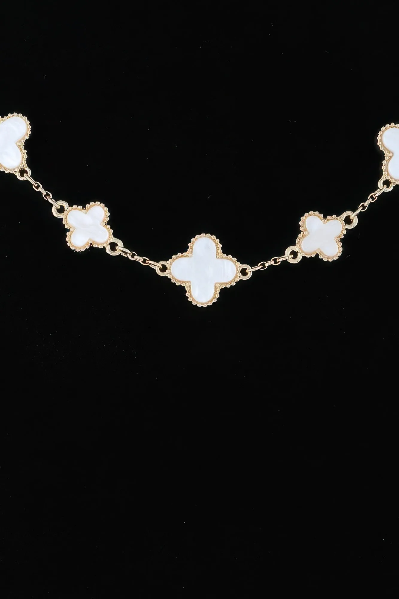 Multi Stone Clover Necklace