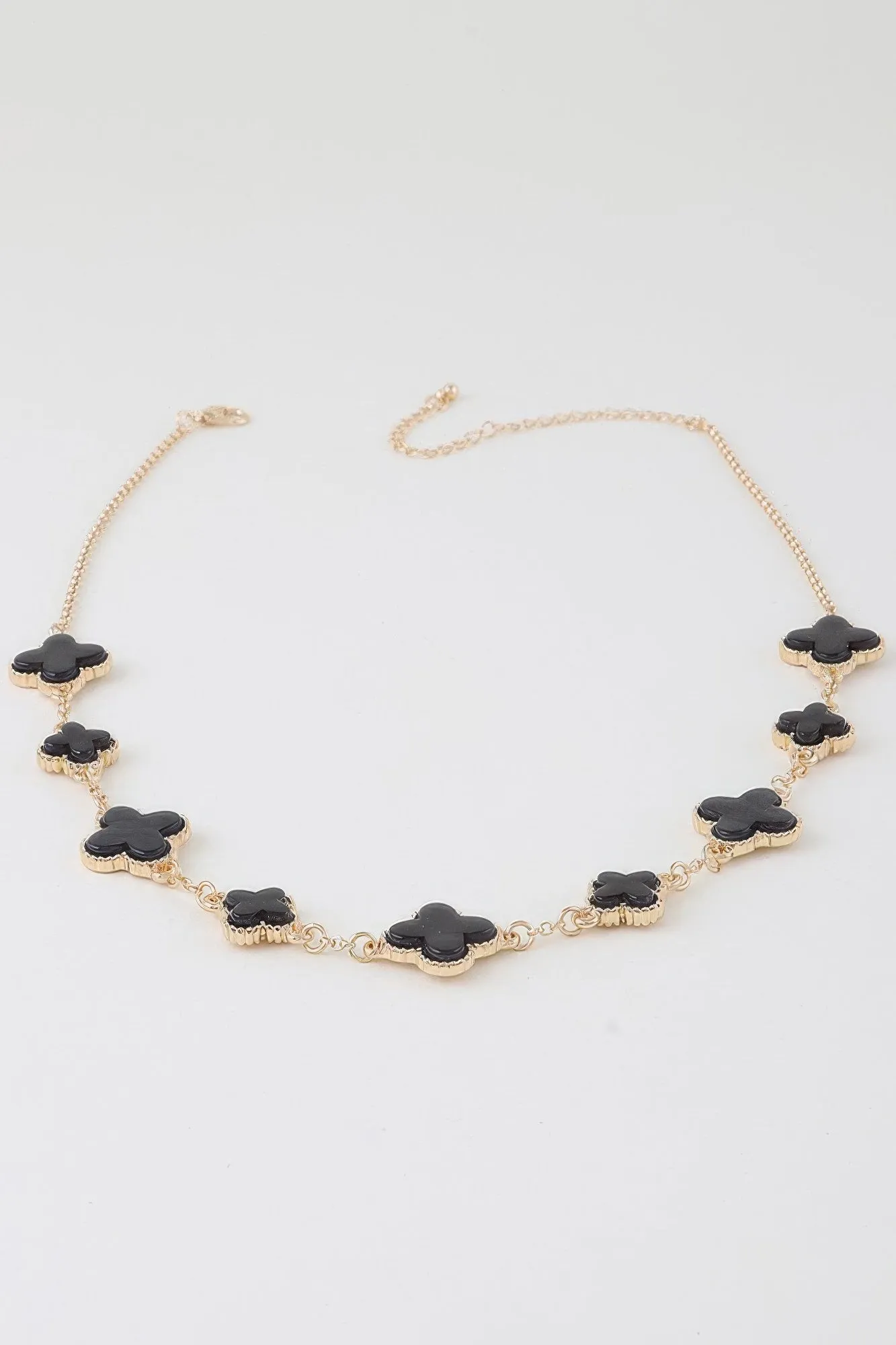 Multi Stone Clover Necklace