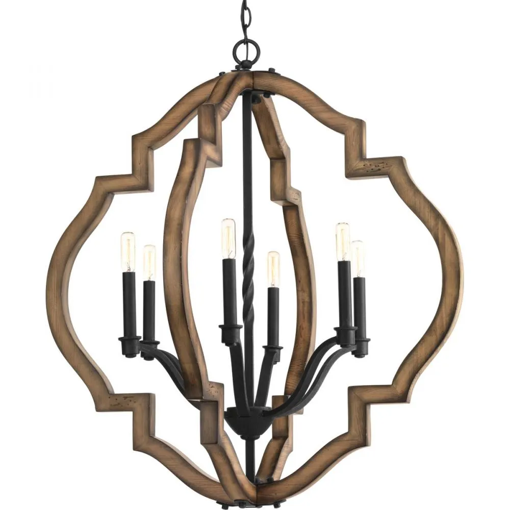 P4767-71 6-60W CAND Chandelier