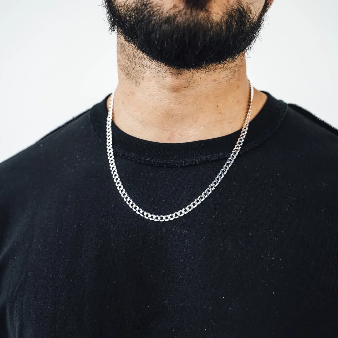 Silver Curb Link Chains