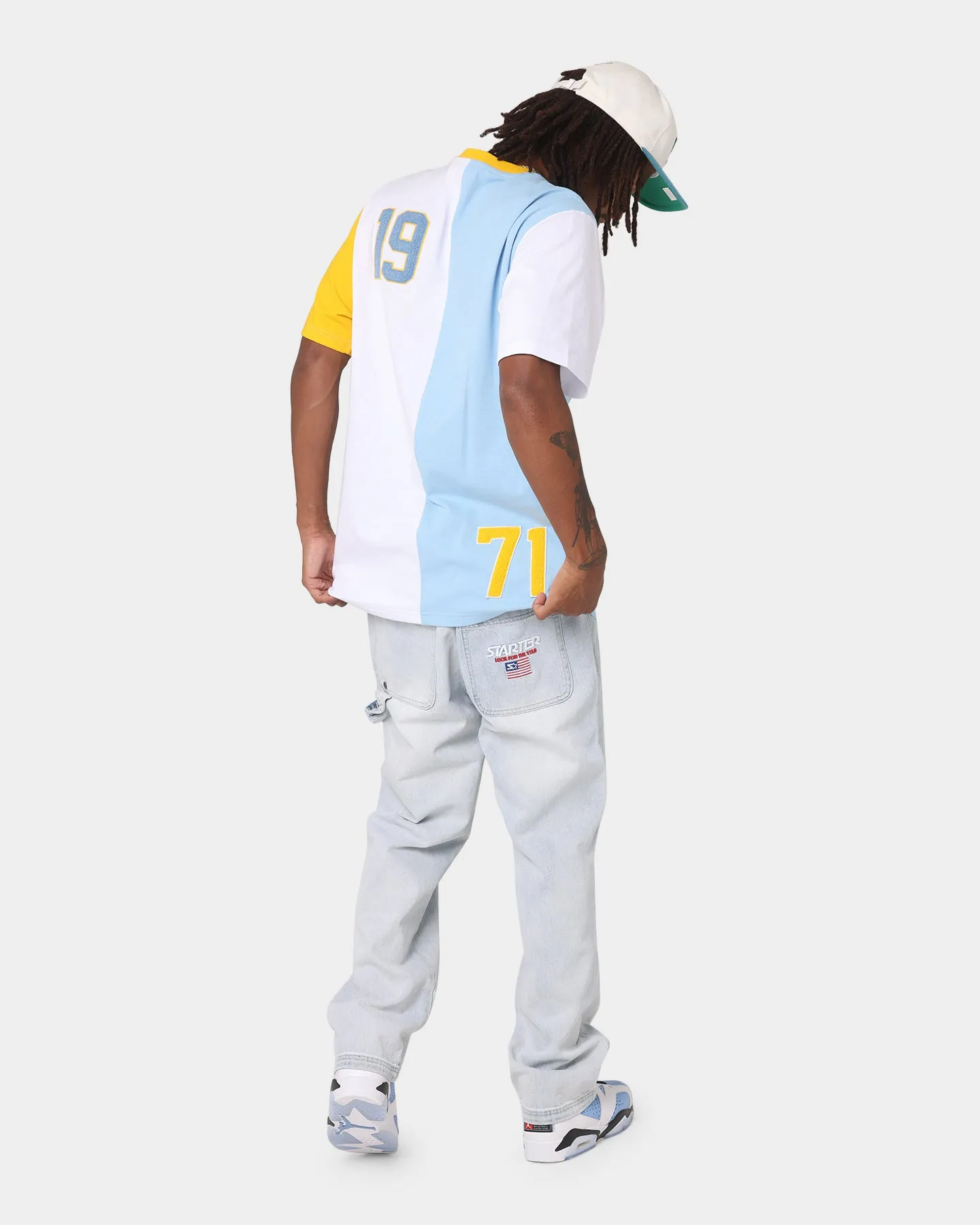 Starter Split Decision Short Sleeve T-Shirt Light Blue/Yellow