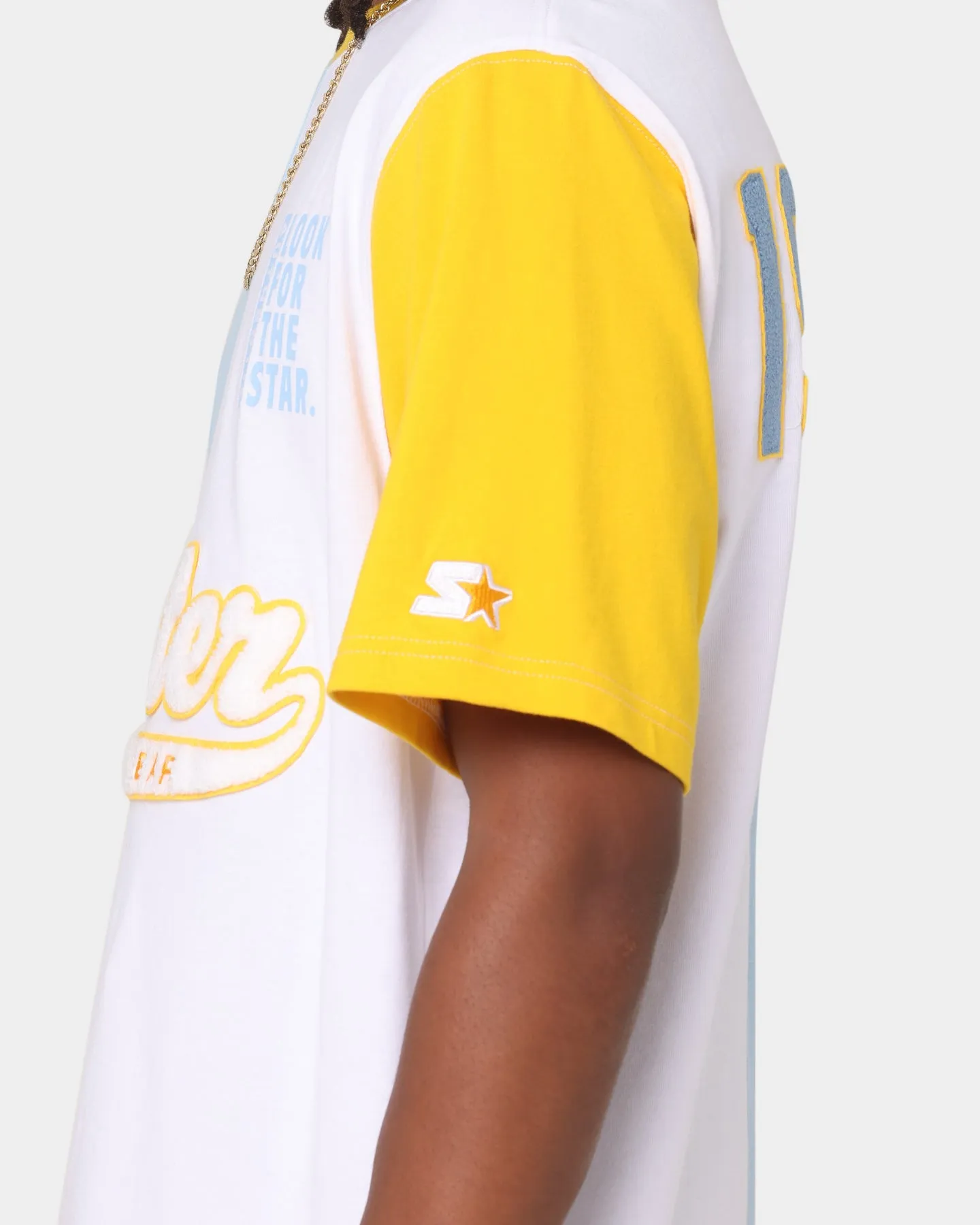 Starter Split Decision Short Sleeve T-Shirt Light Blue/Yellow