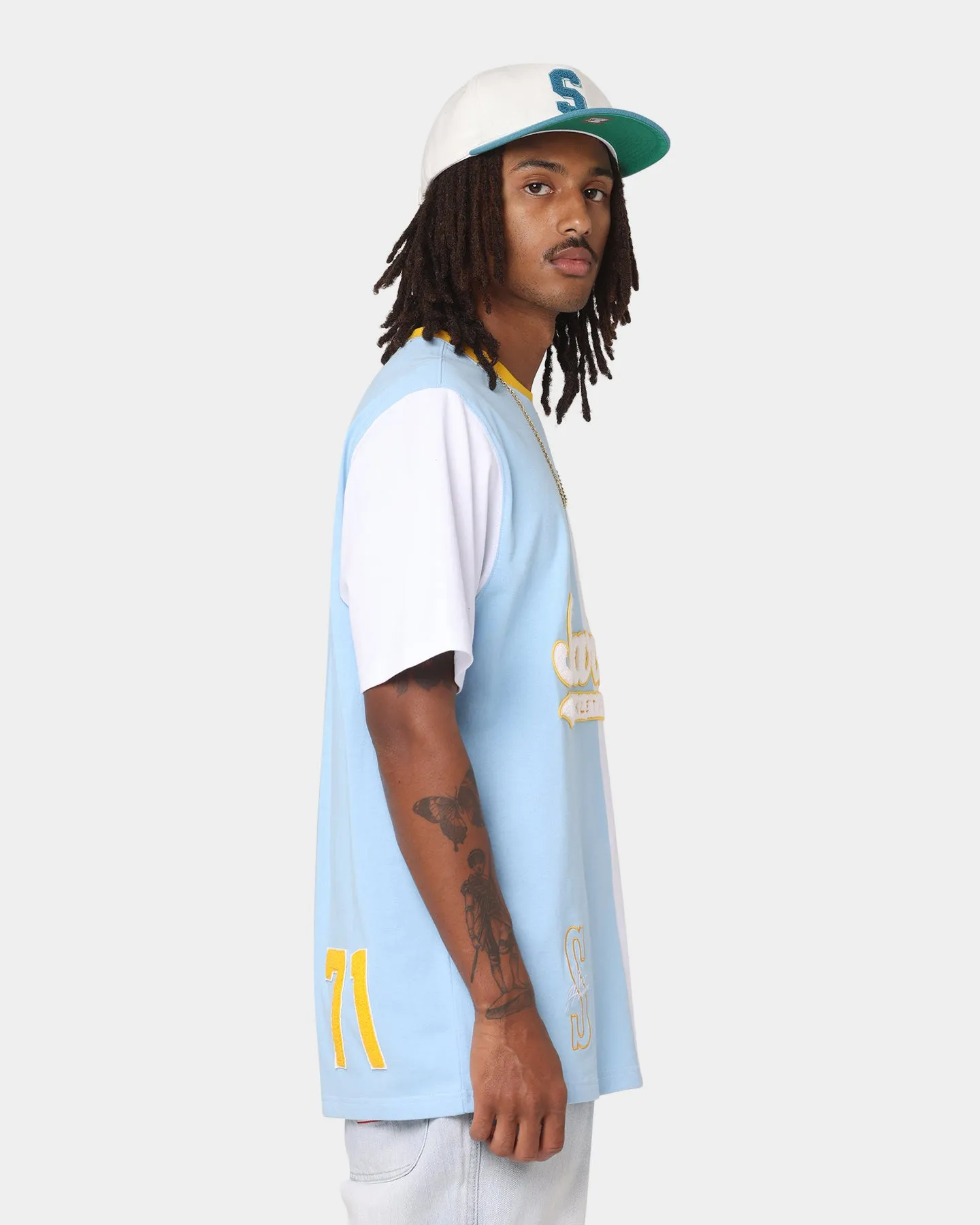 Starter Split Decision Short Sleeve T-Shirt Light Blue/Yellow